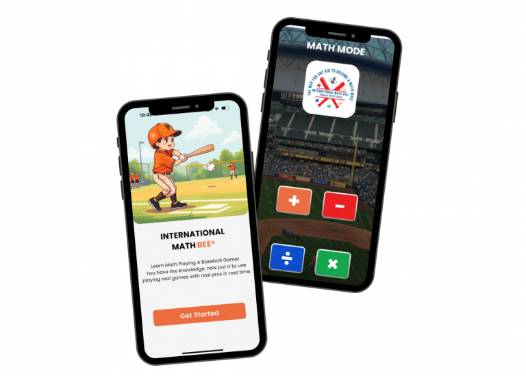 International Math Bee´s BatterUp App available for parent/teacher and students in grades 1 through 6.